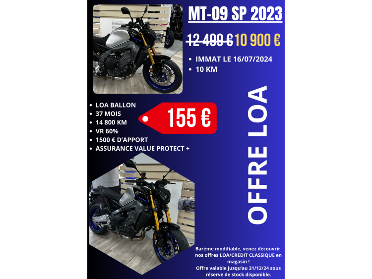 YAMAHA MT-09 SP - 155€/MOIS