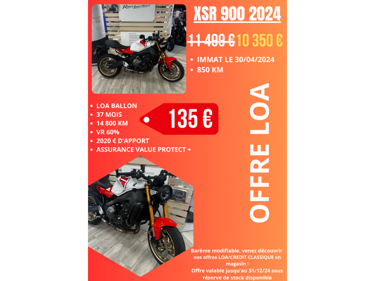 YAMAHA XSR 900 - 135€/MOIS