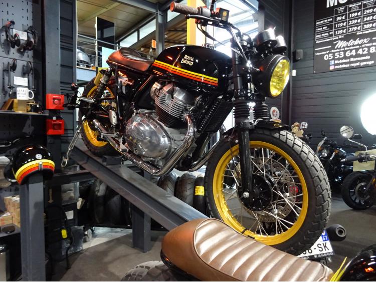 ROYAL ENFIELD INTERCEPTOR prépa SUNRISE + MOTOBOX