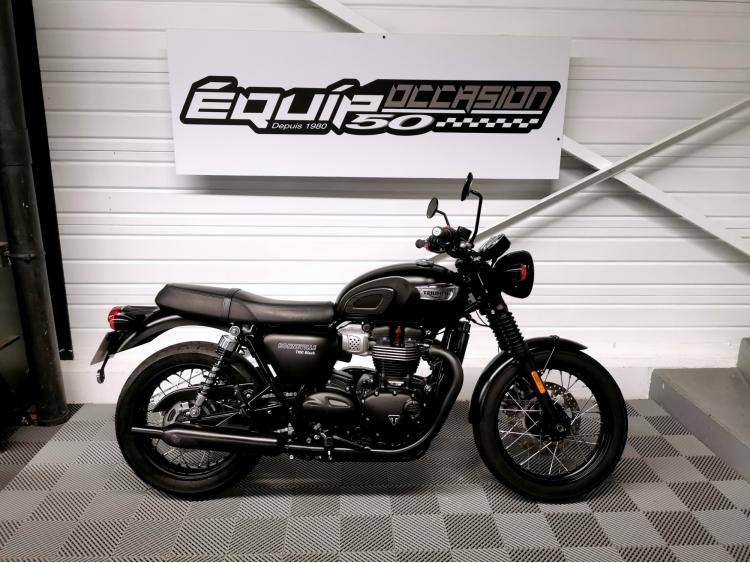 TRIUMPH Bonneville T100 BLACK - 1ERE MAIN - ELIGIBLE A2 - T 100 
