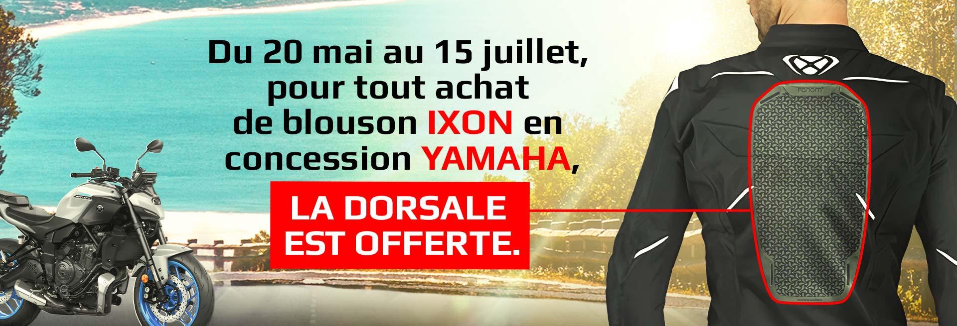 Une dorsale Fanom est offerte pour l’achat d’un blouson IXON en concession.